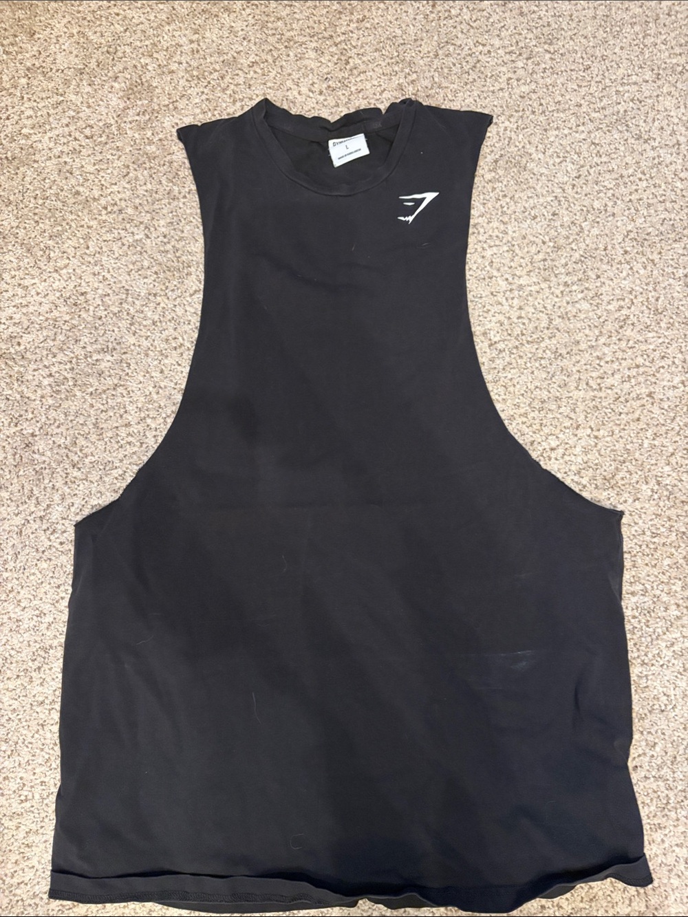 Gymshark Black Crewneck T-Shirt with White Label